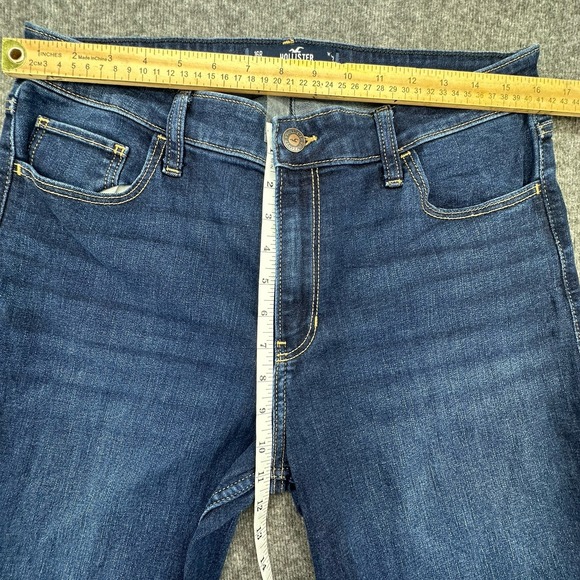 Hollister‎ High Rise Flare Jeans 16R Blue Stretch Denim Soft Comfort Women - Picture 3 of 8